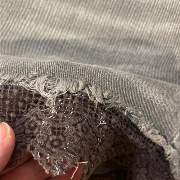 Free People Grey Denim Shorts - Picture 7 of 12